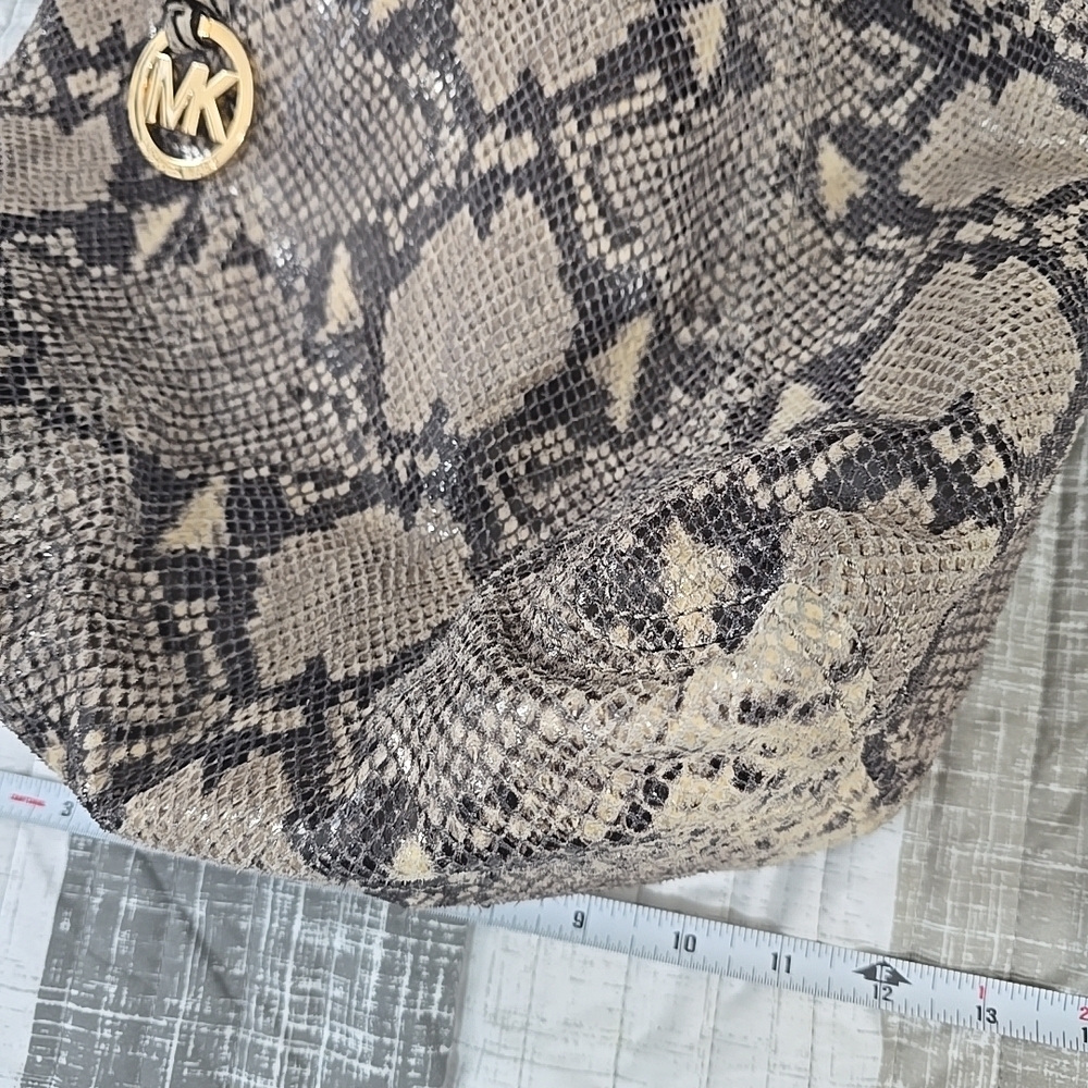 Michael Kors python print hobo bag, featuring gol… - image 10